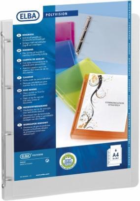Immagine prodotto Elba Raccoglitore ad anelli Oxford in plastica polyvision DIN A4 4 anelli meccanismo 3 cm di larghezza (A4, 30 mm, 1 Pezzo/i)