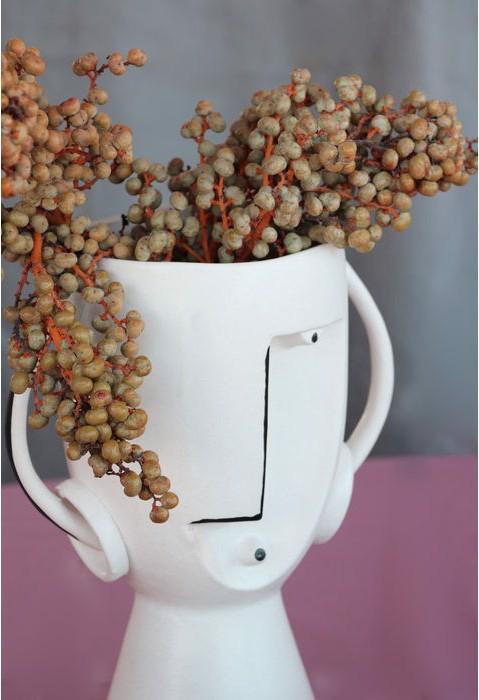 Actual product image Kare Design Vase Face Pot 30 (23 x 23 x 30 cm)