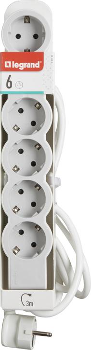 Produktbild Legrand Flache Steckdosenleiste, 6-fach Steckdose (6 x, CEE 7/7, 3 m)