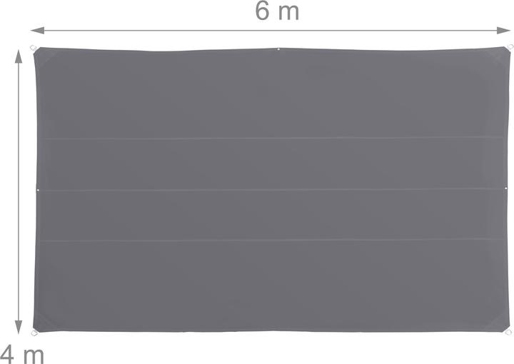 Image du produit Relaxdays Voile d'ombrage rectangle (600 x 400 x 0,5 cm)