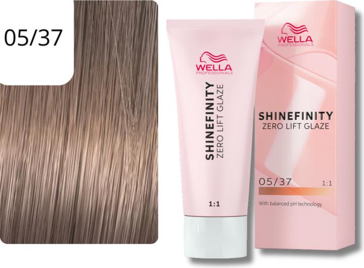 Actual product image Wella Shinefinity (Caramel, Espresso, 05/37 Light Brown Gold Brown)