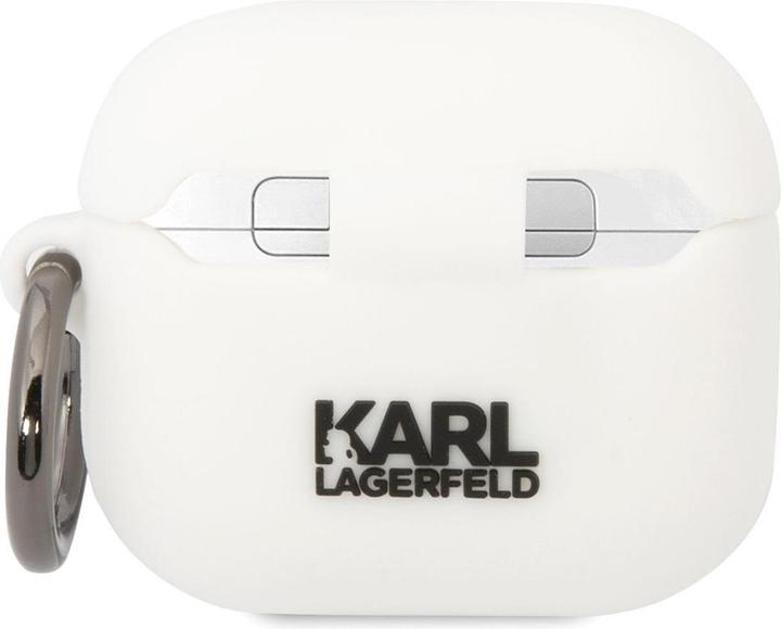 Actual product image Karl Lagerfeld KLA3RUNIKH AirPods 3 cover white/white Silicone Karl Head 3D (Headphone bag)