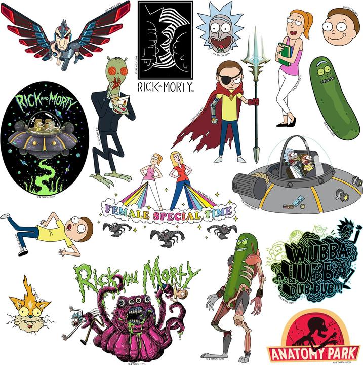 Produktbild Rick And Morty Aufkleber Deluxe 100erPack Vinyl