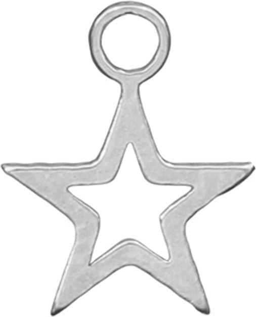 Actual product image Star Piercing Anhänger silber Stern (without brass, Surgical steel 316L)