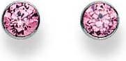 Actual product image Natsumi Schmuck Stud Earrings Zirconia White Gold 18K/750 4.0mm (750/18 K white gold)