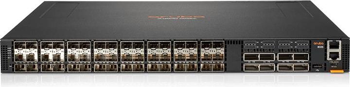 Produktbild HPE Aruba 8325-48Y8C, 48p SFP/+/28, 8p QSFP+/28, 6 Back-to-Front-Lüfter und 2 PSU – Bundle (48 Ports)