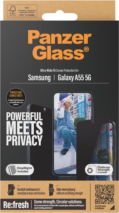 Productafbeelding PanzerGlass Privacy (1 Stuk, Samsung Galaxy A55)