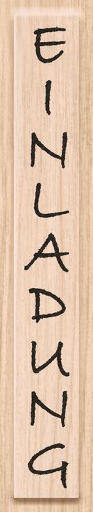 Actual product image Heyda Stamp invitation 10x1cm 211800340 wood matt