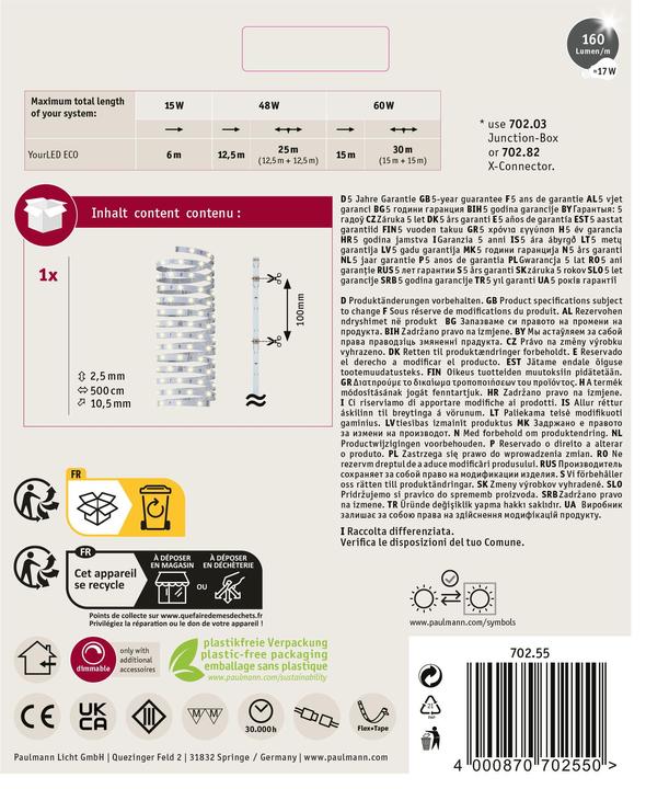 Actual product image Paulmann YourLED Eco Stripe (Warm white, 500 cm, Indoor)