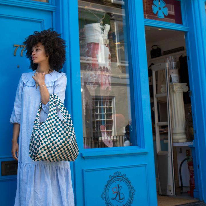Image du produit Kind Bag Sac moyen Checkerb. Teal & Beige