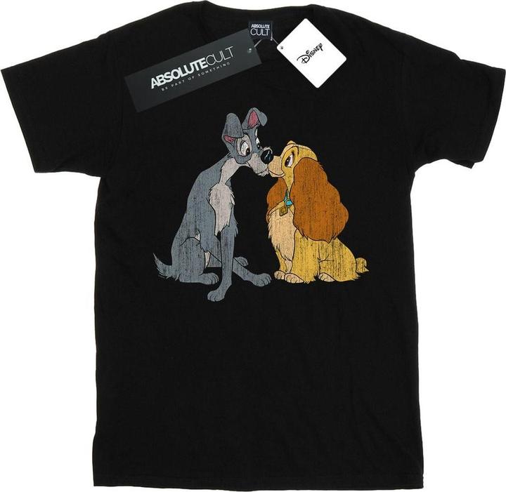 Immagine prodotto Disney Lady And The Tramp Distressed Kiss Maglietta Ampia Donna (S)