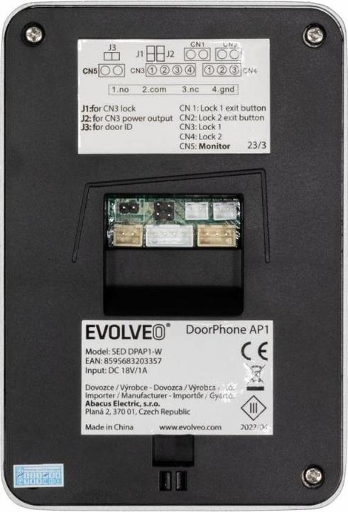 Image du produit Evolveo DoorPhone AP1- 2 vidéophone drátový s aplikací (WiFi, Ethernet)