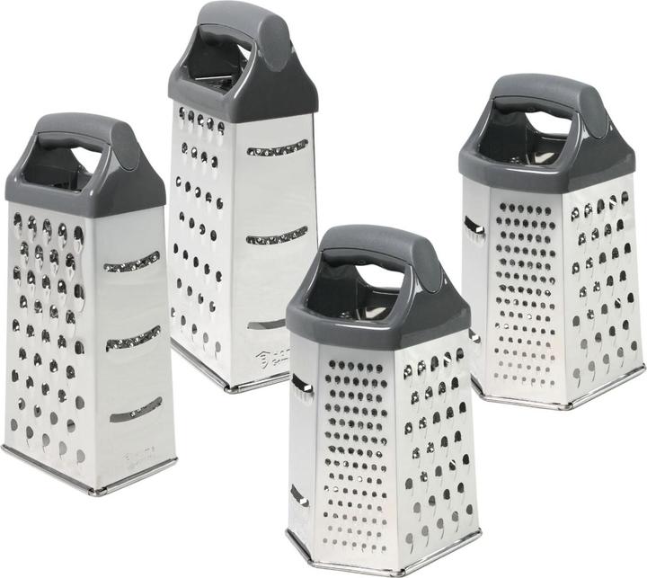 Produktbild B-Home 4er-Set Edelstahl-Küchenreiben L & XL Gemüsereiben Handreiben