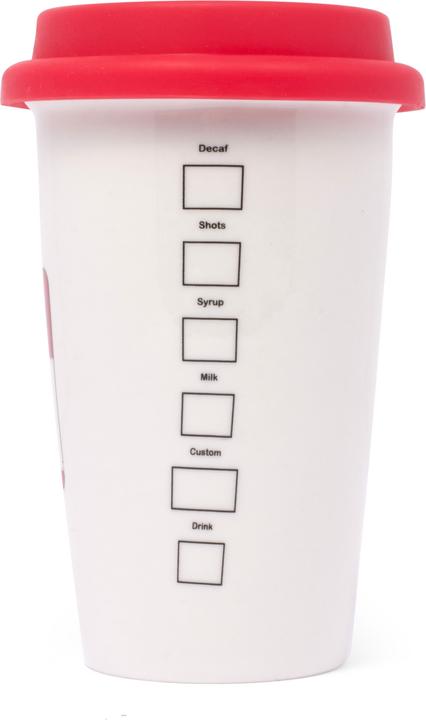 Image du produit Mugs Mug en céramique avec couvercle en silicone "Hello - My Name Is" (Bonjour - Mon nom est) (0.28 l)