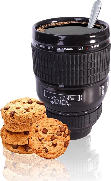 Mugs Keramik-Trinkbecher, Kameraobjektiv (400 ml, 1 x)