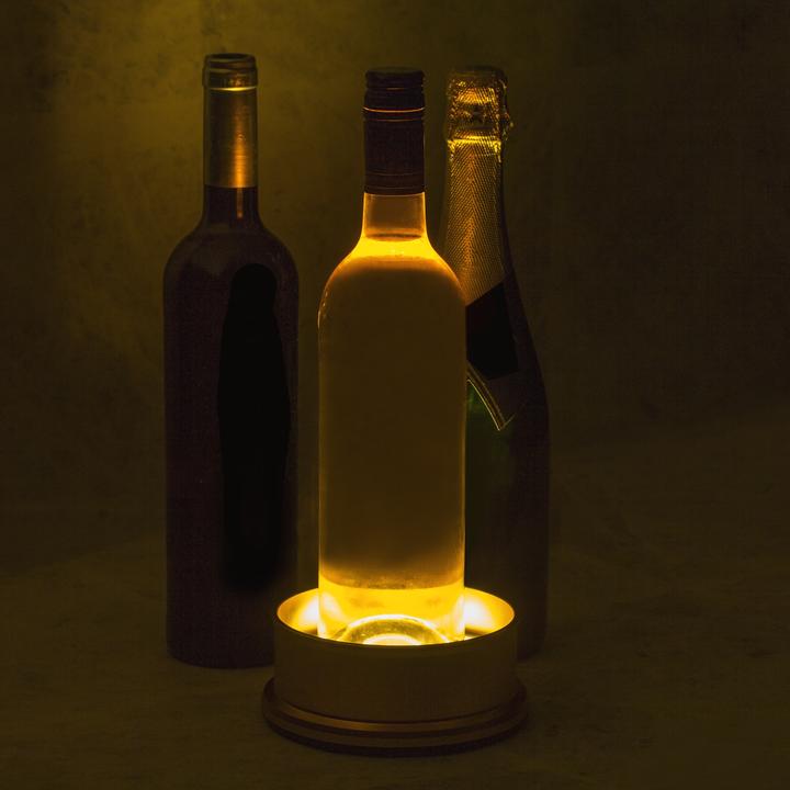 Actual product image Soiree Design Flaschen-Untersetzer (mit Beleuchtung) (1 x, Bottle coaster)
