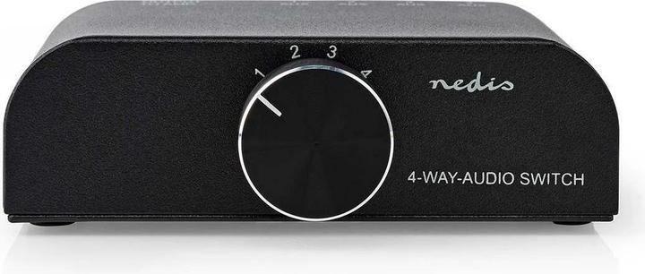 Produktbild Nedis Analog Audio-Schalter | 4-Port port(s) | Anschlüsse – Eingang: 1x 3,5 mm Audio-Eingang / 3x (2 (Analog -> Digital)