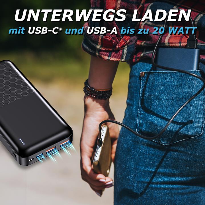 Produktbild Pedea Powerbank Trend Serie (20000 mAh, 20 W, 74000 Wh)