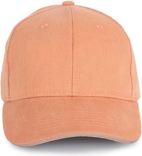 K-up Casquette 6 panneaux en coton biologique à sandwich contrasté (Taille unique)