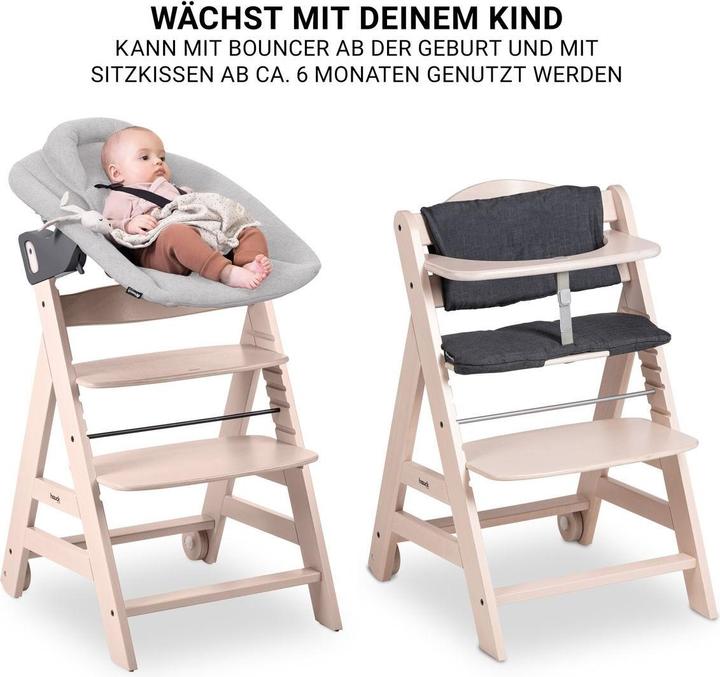 Actual product image Hauck Hochstühle Beta Plus White 5-tlg. Newborn Set - Hochstuhl (Highchair)