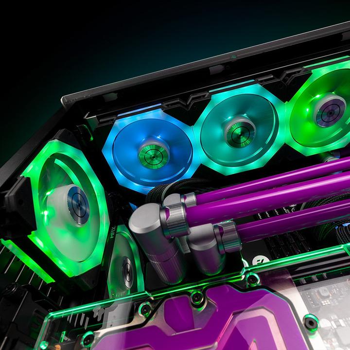 Actual product image EKWB EK-Quantum Impulse 120 D-RGB PWM fan - 120mm, black (120 mm, 1 x)