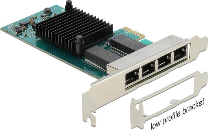 Image du produit Delock Carte PCI Express x1 4 x RJ45 Gigabit LAN i350 (Ethernet)