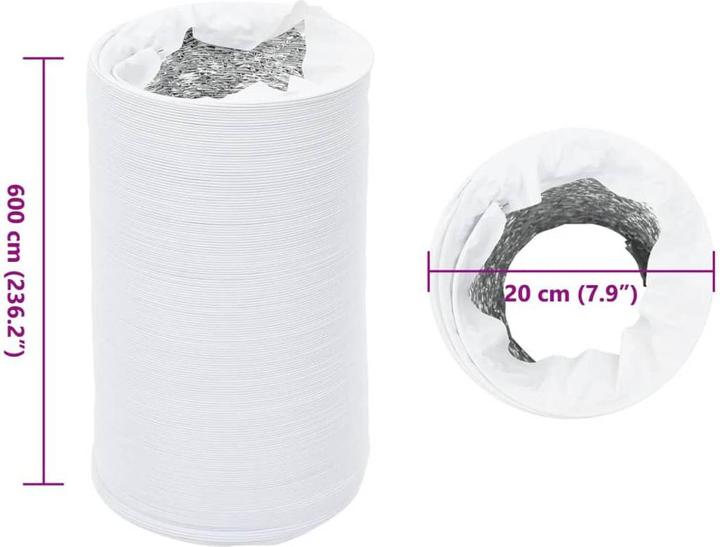 Image du produit VidaXL Tuyau de ventilation et PVC 6 m Ø20 cm