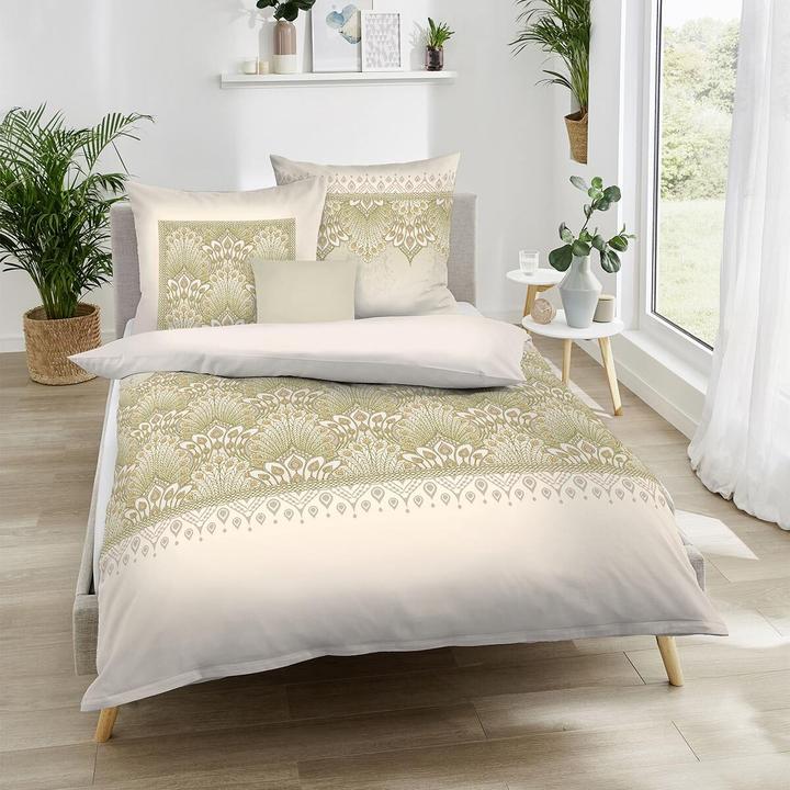 Image du produit Kaeppel Parure de lit castor Venice olive (Housse de couette, 135x200 cm, 80x80 cm)