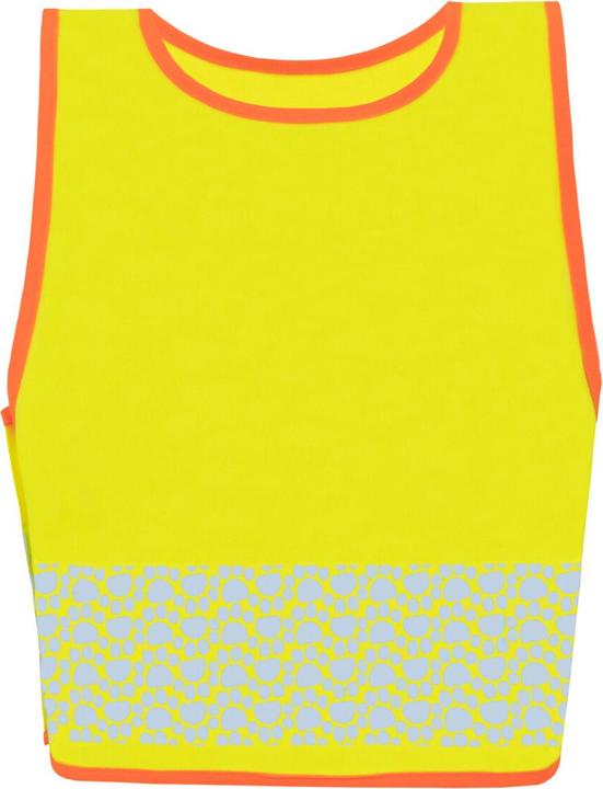 Actual product image Korntex Kinder Warnweste „Funtastic Wildlife“ - CO2 Neutral - Signal-Gelb/Löwe - XXS (XXS)