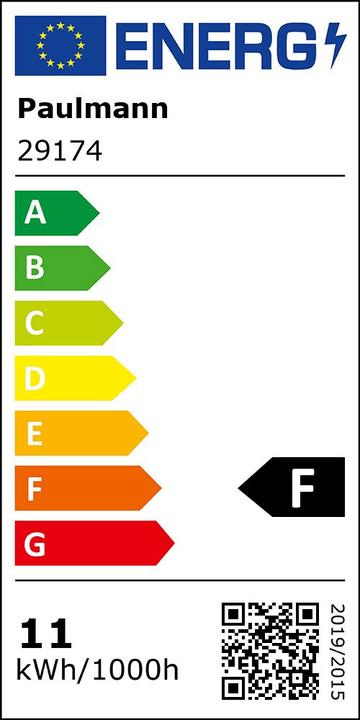 Energie-Label Paulmann T8 Röhre G13 (G13, 11 W, 1250 lm, 1 x, F)