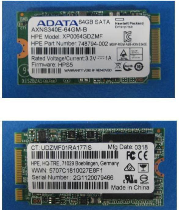 HPE SSD 64GB SATA M.2 type 2242 (64 GB, M.2 2242)