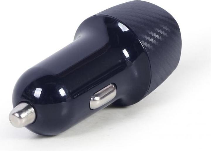 Produktbild Gembird 2-Port-USB-Auto-Schnellladegerät, Typ-C PD, 18 W, schwarz