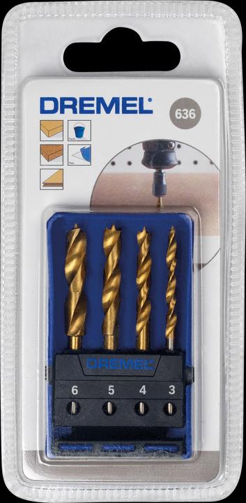 Produktbild Dremel Holzbohrer-Satz Ø 3,0 / 4,0 / 5,0 / 6,0 mm (4 Stück) (3, 4, 5 und 6 mm)