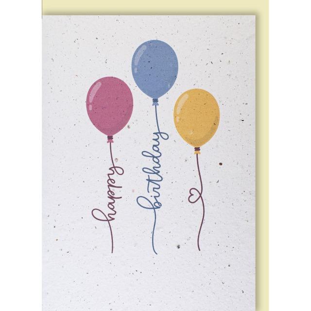 Produktbild Hervorragend Geburtstagskarte Ballone Happy Birthday - Growing Paper (1 Stk.)