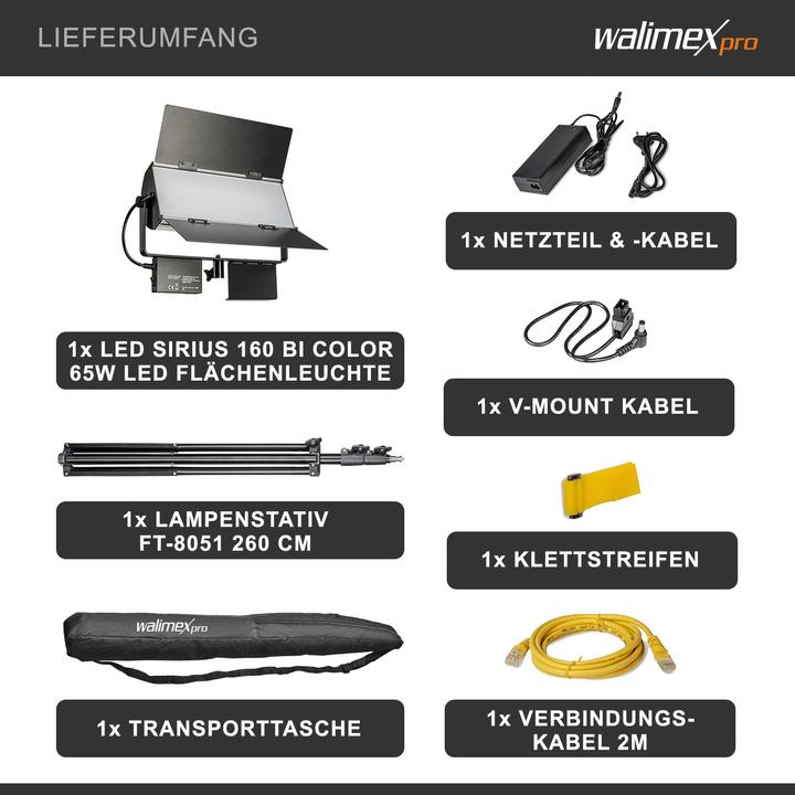 Produktbild Walimex pro pro LED Sirius 160 Bi Color (Studioleuchte)