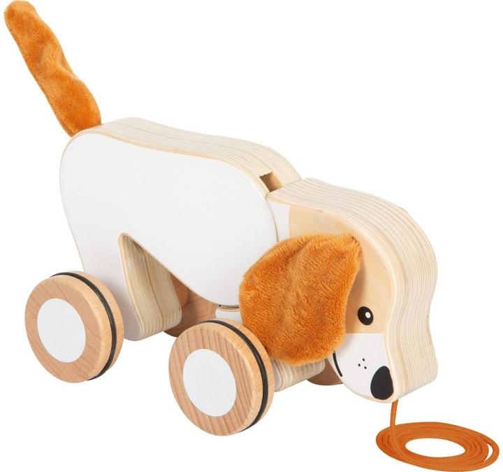 small foot Pull-Along Dog with Crinkly Ears