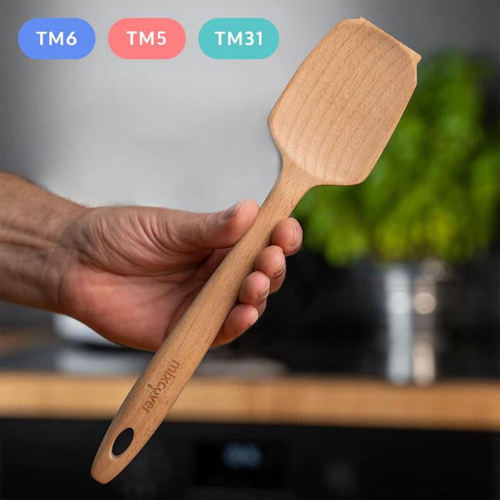 Produktbild Mixcover Nachhaltiger Holz-Spatel für Thermomix TM6,TM5,TM31 Drehkellenspatel Teigschaber