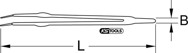 Produktbild KS Tools Werkzeuge-Maschinen GmbH Pinzette mit Schutzisolierung, gebogen, 11,5mm