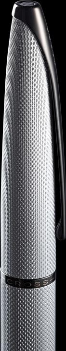 Actual product image Cross Fountain pen ATX FFH chrome with etched diamond pattern (in brushed chrome with milled diamond pattern, 1 x)
