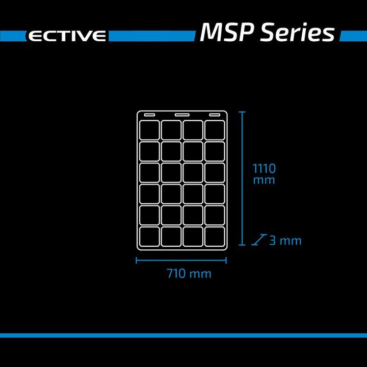 Actual product image Ective MSP 140 Flex flexible solar module monocrystalline 140W (140 W, 2.60 kg)