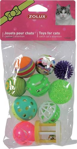 Image du produit Zolux Cat toys - set of 10 different 4 cm (Jouets avec herbe à chat)