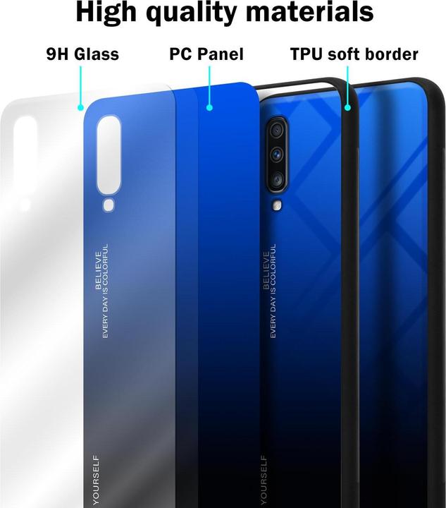 Actual product image Cadorabo TPU 2 colors glass cover (Samsung Galaxy A70S, Samsung Galaxy A70)