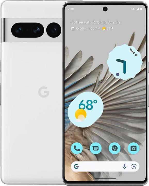 Actual product image Google Pixel 7 Pro (256 GB, White, 6.70", SIM + eSIM, 50 Mpx, 5G)