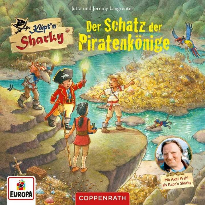 Actual product image CD Radio play: Käpt'n Sharky - The treasure of the pirate kings (Jutta Longreuter, Jeremy Langreuter, Silvio Neuendorf, Axel Prahl, German)
