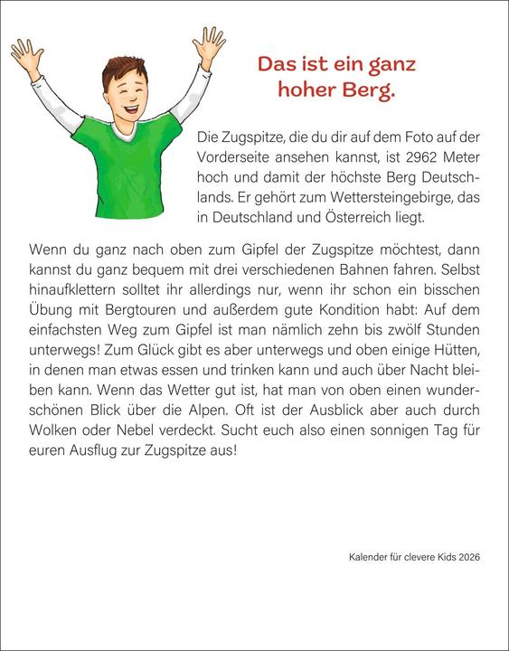 Produktbild Harenberg Kalender für clevere Kids Tagesabreisskalender 2026 (Deutsch)