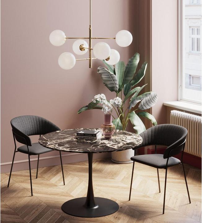 Produktbild Kare Design Tisch Schickeria Marmor Schwarz Ø110cm (110 x 110 x 74 cm)