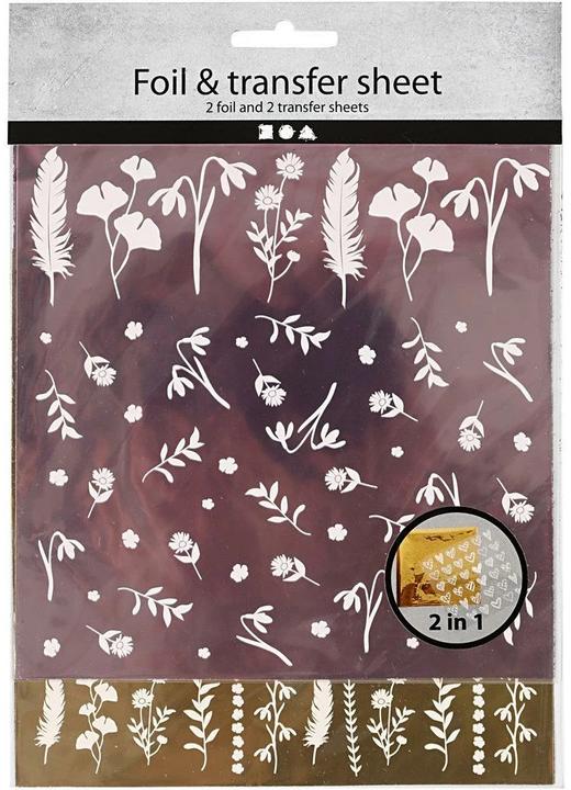 Produktbild Creativ Company Folie Transferblatt 15 x 15 cm, 2 Stück, Bordeaux/Gold (2 x)