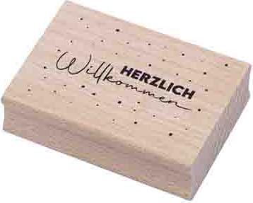Actual product image Artoz Stempel Herzlich Willkommen 70x50x19mm
