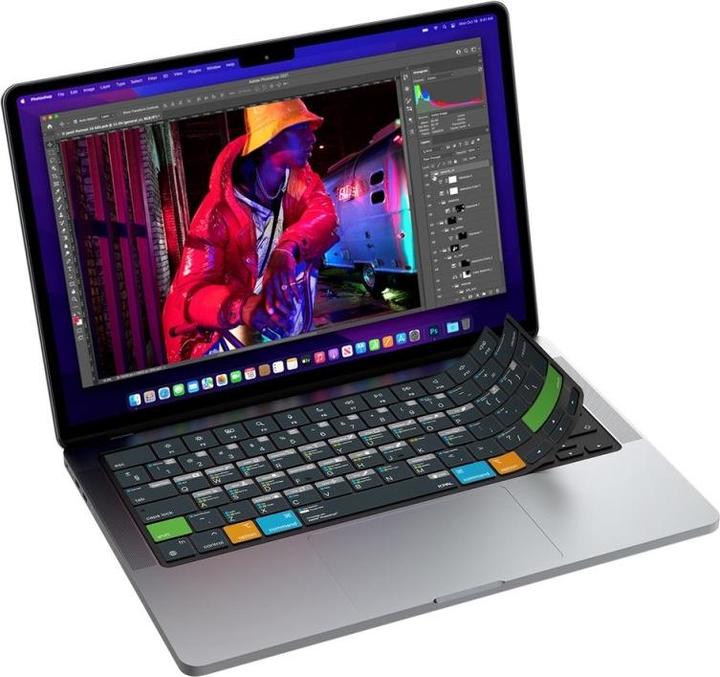 Actual product image JCPAL Verskin Adobe Photoshop Shortcuts Keyboard Cover for MacBook Pro 14"/16" (M1 2021/M2 2023), MacBook