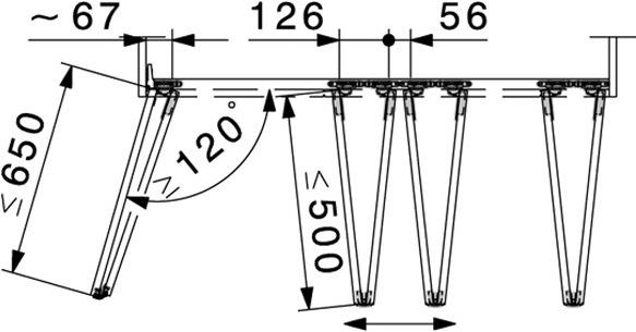 Actual product image HAWA Complete set folding sliding door hardware -Multifold 30, Inslide